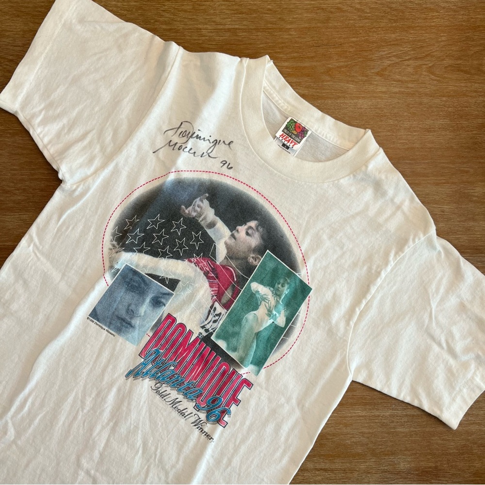 Vintage Signed Dominique Moceanu Olympics T-shirt S
